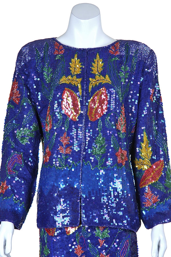 Two Piece Matching Jacket and Skirt Set — in closeup