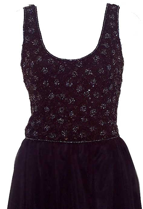 Floral Bead Tank Top — in close up.