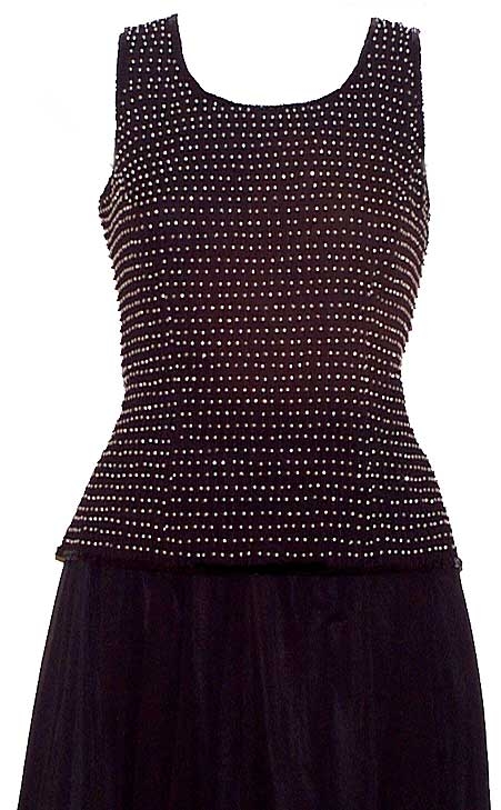 Hand Beaded Tank Top — in close up