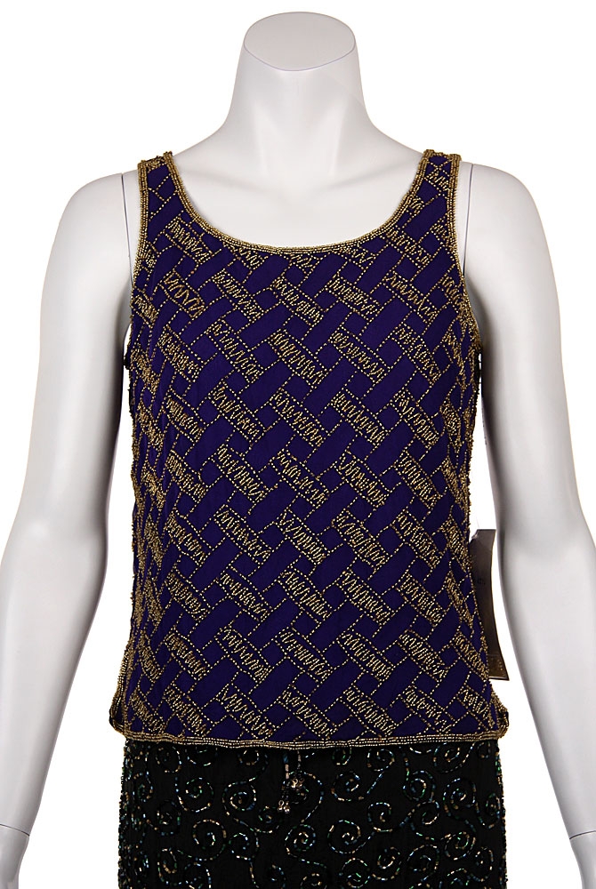 Diagonal Bead Design Tank Top