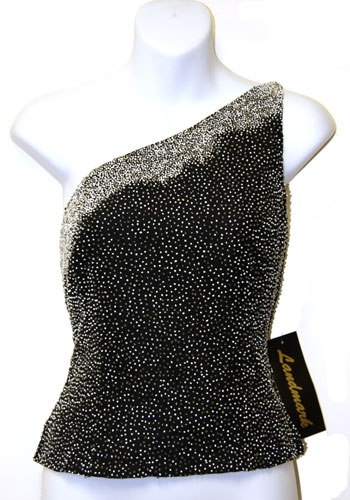Single Shouldered Beaded Blouse