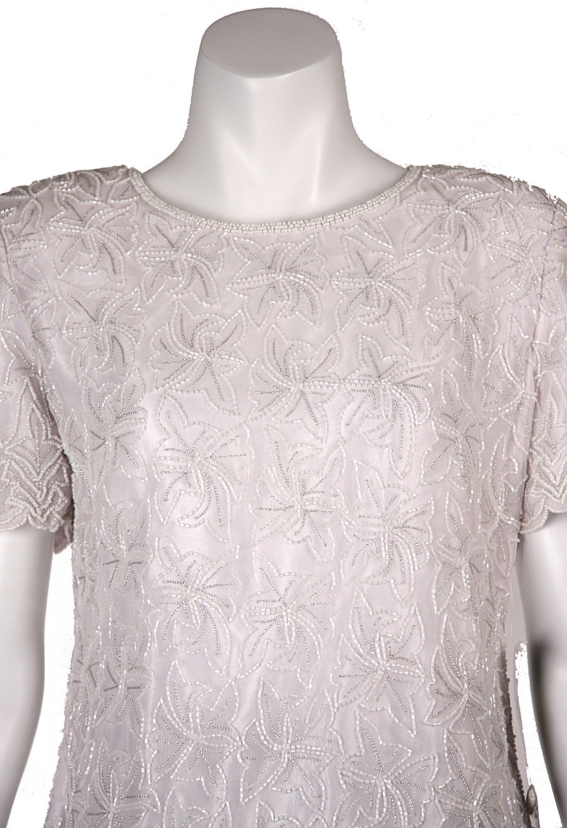 Flowered Petal Print Blouse — in close-up