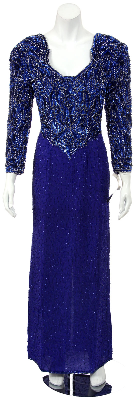 Full Sleeve Sweetheart Sequined Mother of the Bride Dress