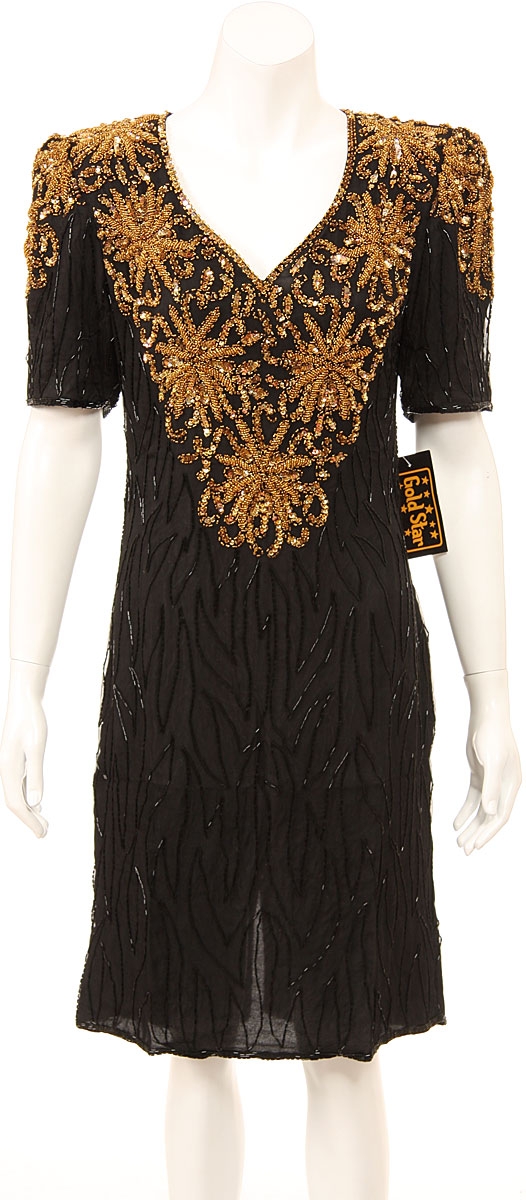 Knee Length Sequined Gown