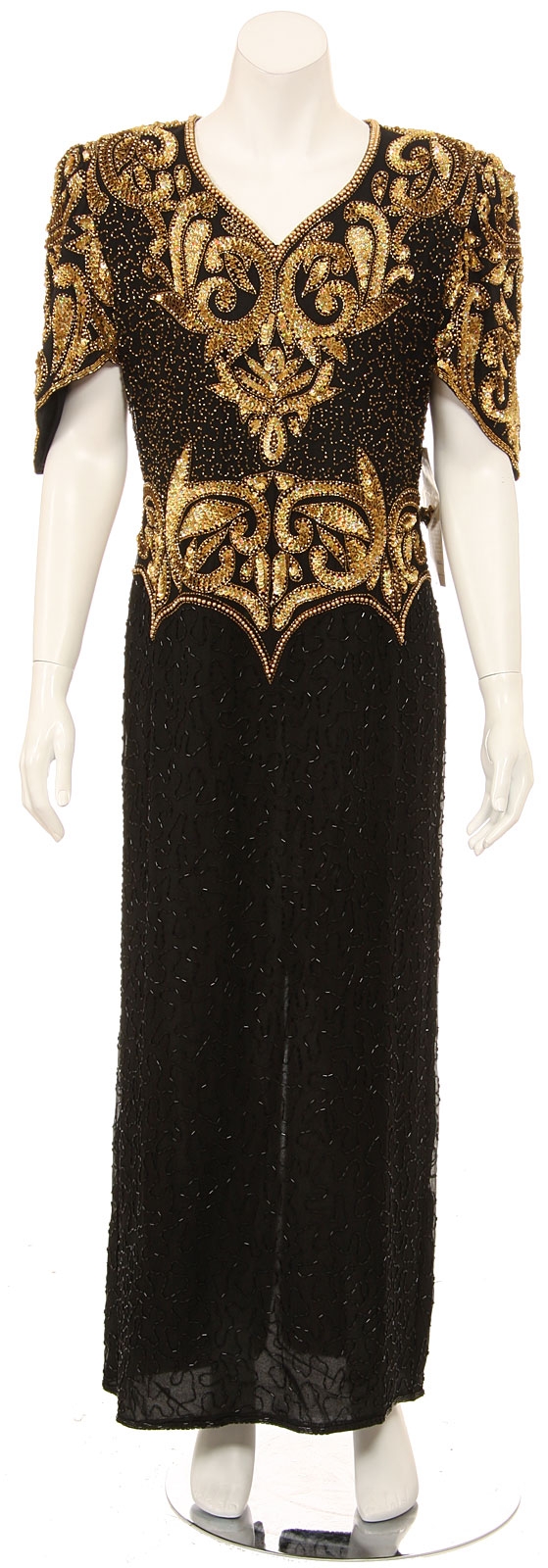 Full Length V-Neck Evening Gown