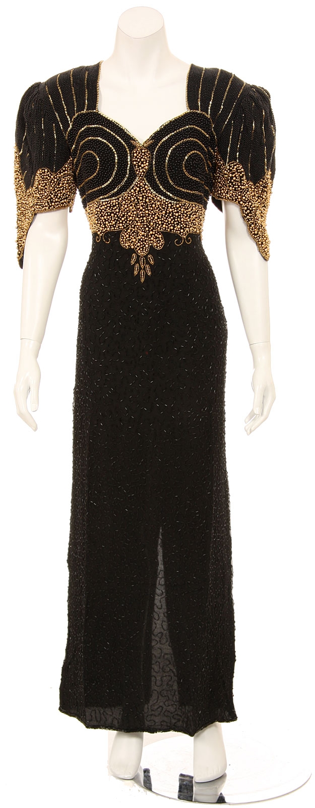 Crown Waist Hand Beaded Gown