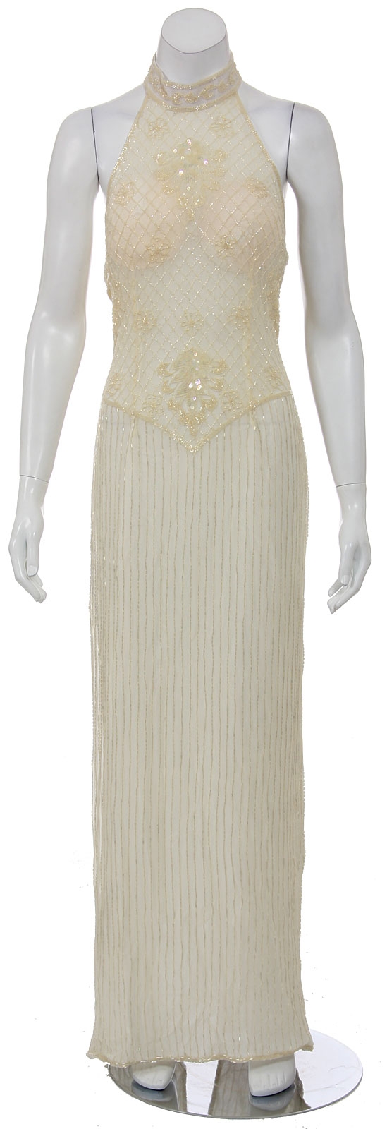 Capturing Flowers Hand Beaded/Sequined Long Dress