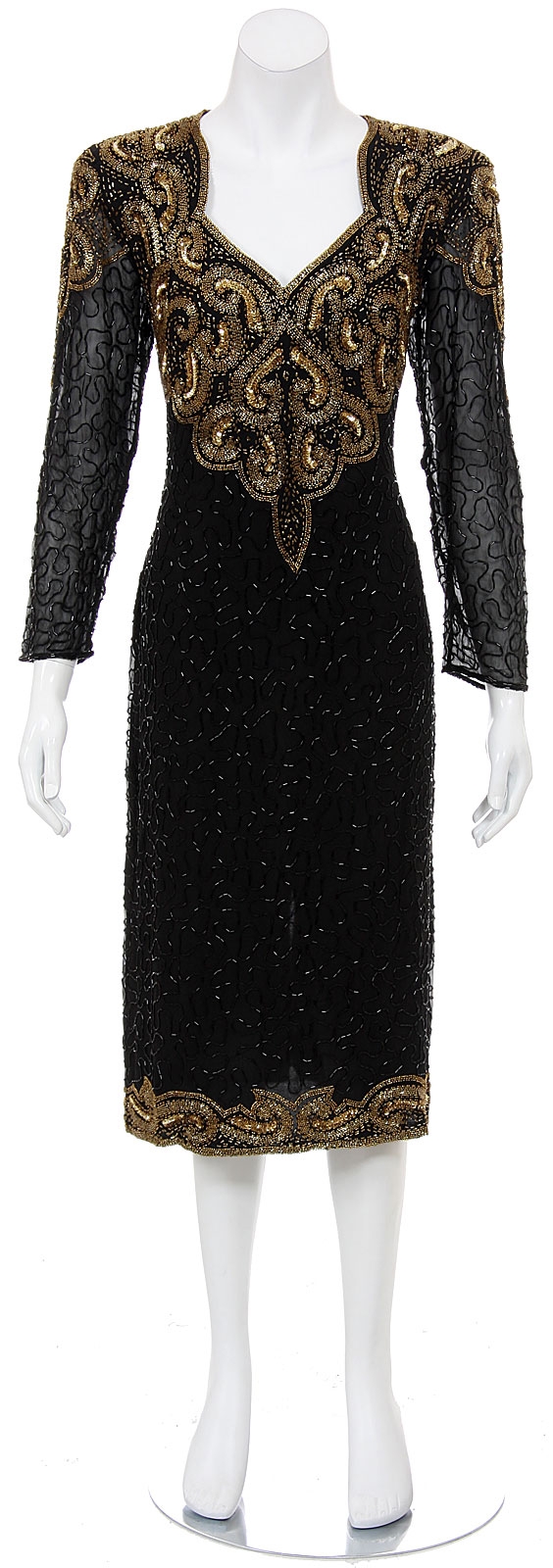 Flutter Hearts Hand Beaded Dress