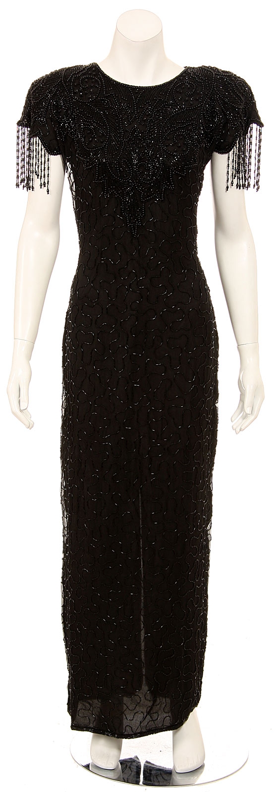 Side Rain Hand Beaded Formal Gown
