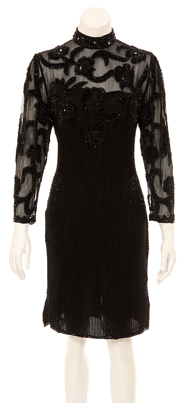 Flowered Maze Hand Beaded Short Formal Dress