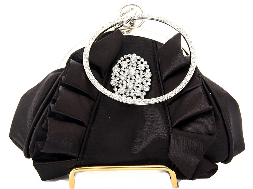 Hold and Shine Evening Bag In Black