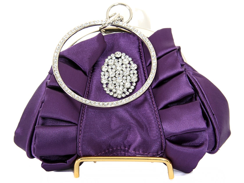 Hold and Shine Evening Bag In Purple