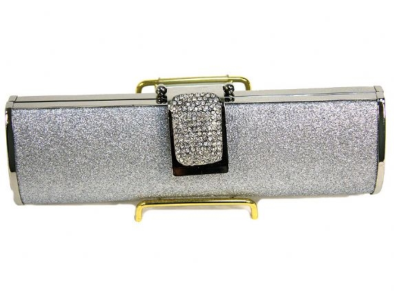 All Occasion Glitter Evening Bag — in Silver