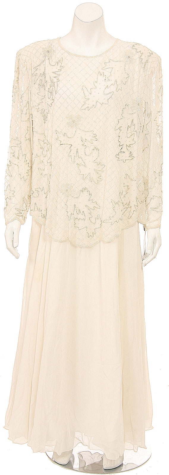 Long Sleeve Full Length Evening Gown