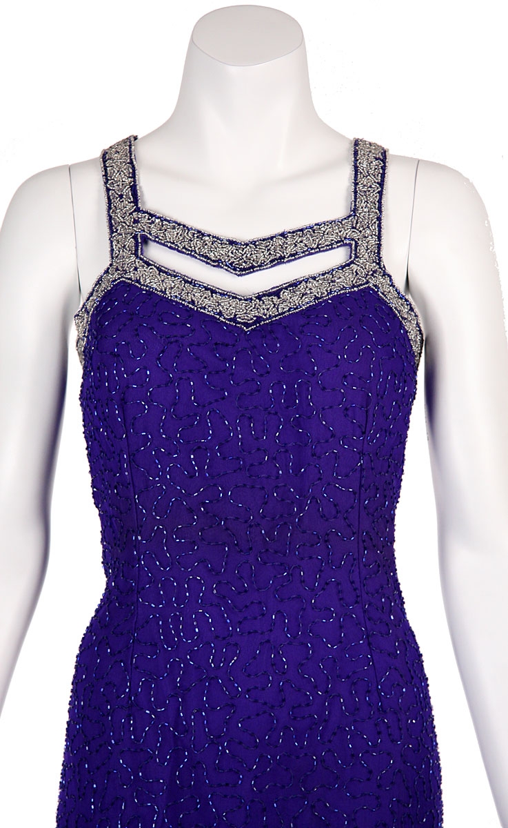 Beaded Full Length Formal — in close-up
