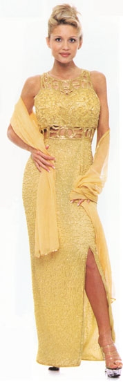 Holed Beadwork Full Length Formal