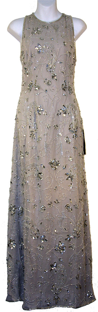 Floral Bead Sleeveless Dress