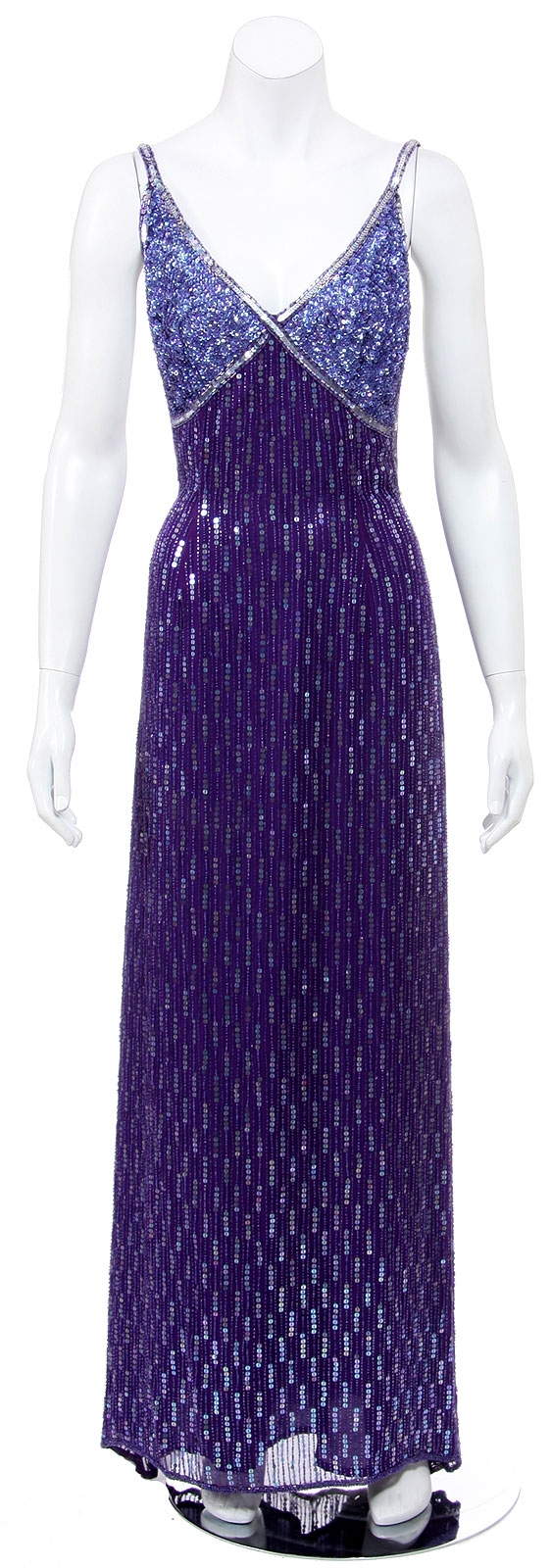 Hand Beaded Long Cocktail Dress