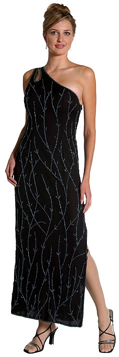 Single Shouldered Stem Bead Dress