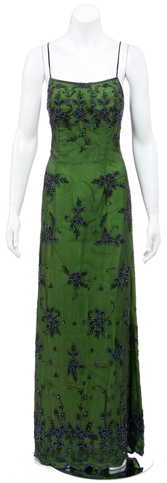 Formal Dress with Hand Beaded Floral Design