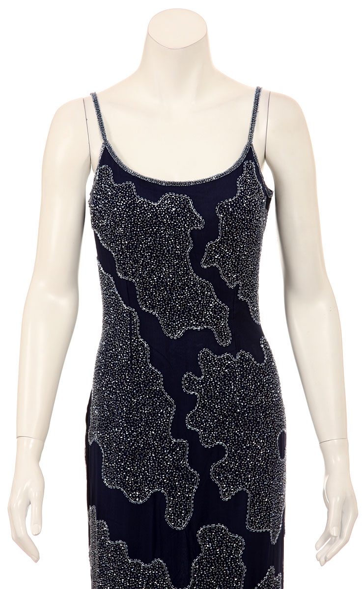 Watermark Floor Length Formal Dress — in closeup
