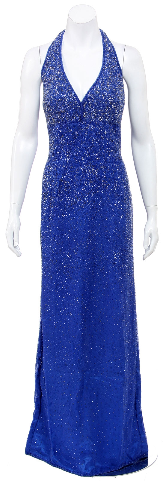 Celestial Mantle Halter Neck Beaded Paegent Dress 