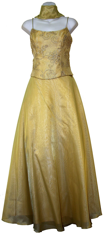 2 Piece Embroidered Formal Prom Dress