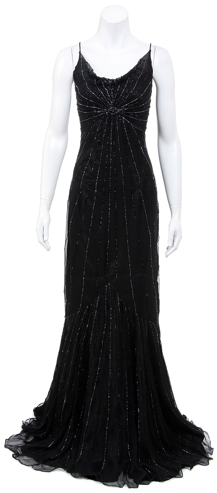 Formal Mermaid Dress with Hand Beaded Spark Detial
