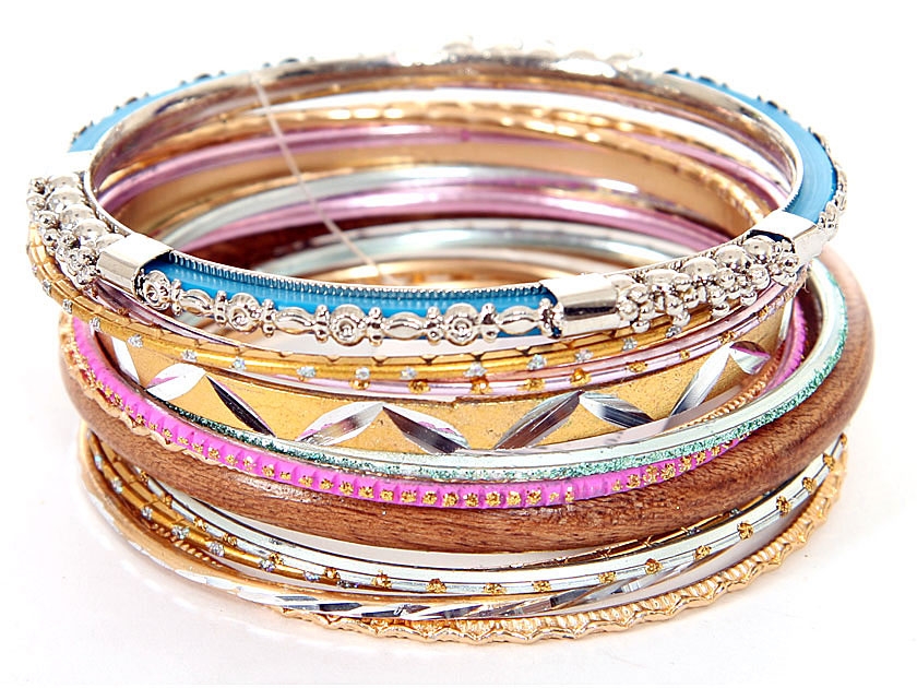 Set of 13 Assorted Handmade Bangles