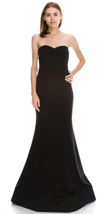 Strapless Sweetheart Neck Floor Length Formal Evening Dress