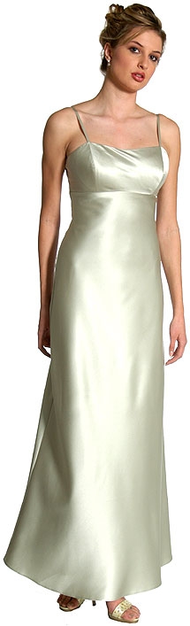 Satin Full Length Formal Bridesmaid Dress — without Jacket