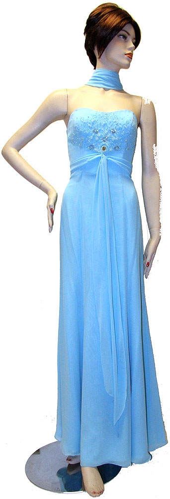 Strapless Prom Dress with Front Sash