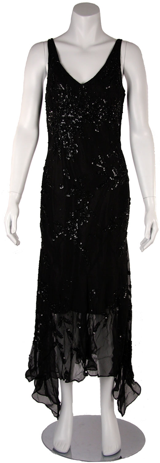 V-Neck Bottom Flared Cocktail Dress