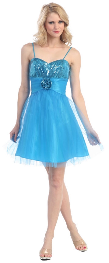 Short Prom Dress with Sparkling Bustline