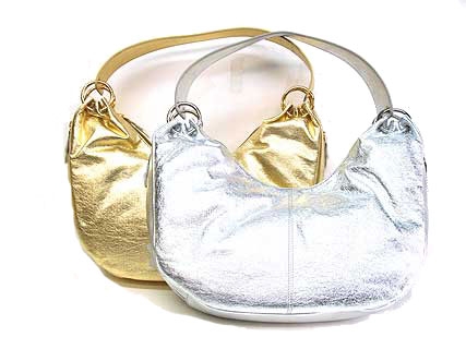 Metallic Leather Hobo