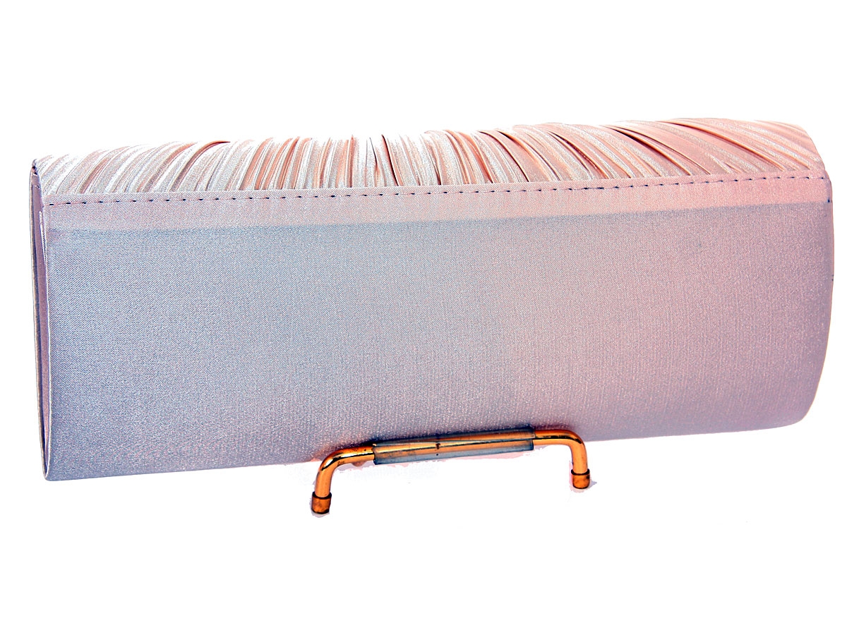 Rhinestone Embellished Satin Evening Bag in Champaign — in alternative picture