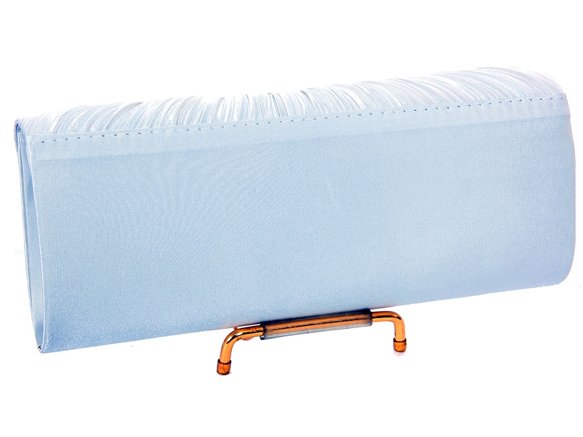Rhinestone Embellished Satin Evening Bag in White — in alternative picture