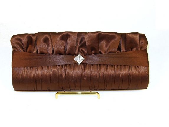 All Occasion Satin Evening Bag — in Coffee