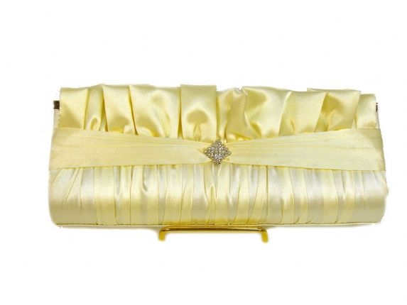 All Occasion Satin Evening Bag — in Cream