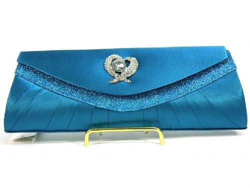 All Occasion Satin Evening Bag — in Blue