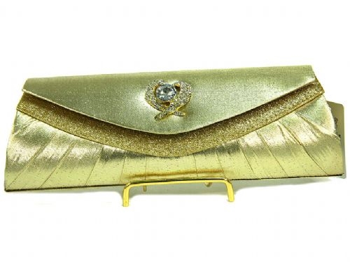 All Occasion Satin Evening Bag — in Gold