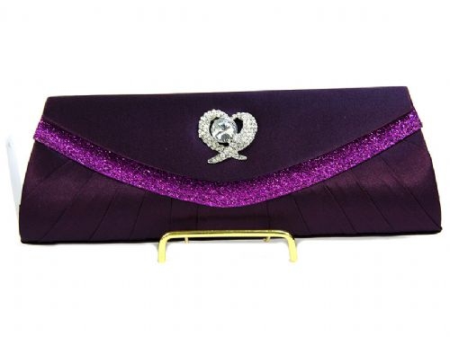 All Occasion Satin Evening Bag — in Purple