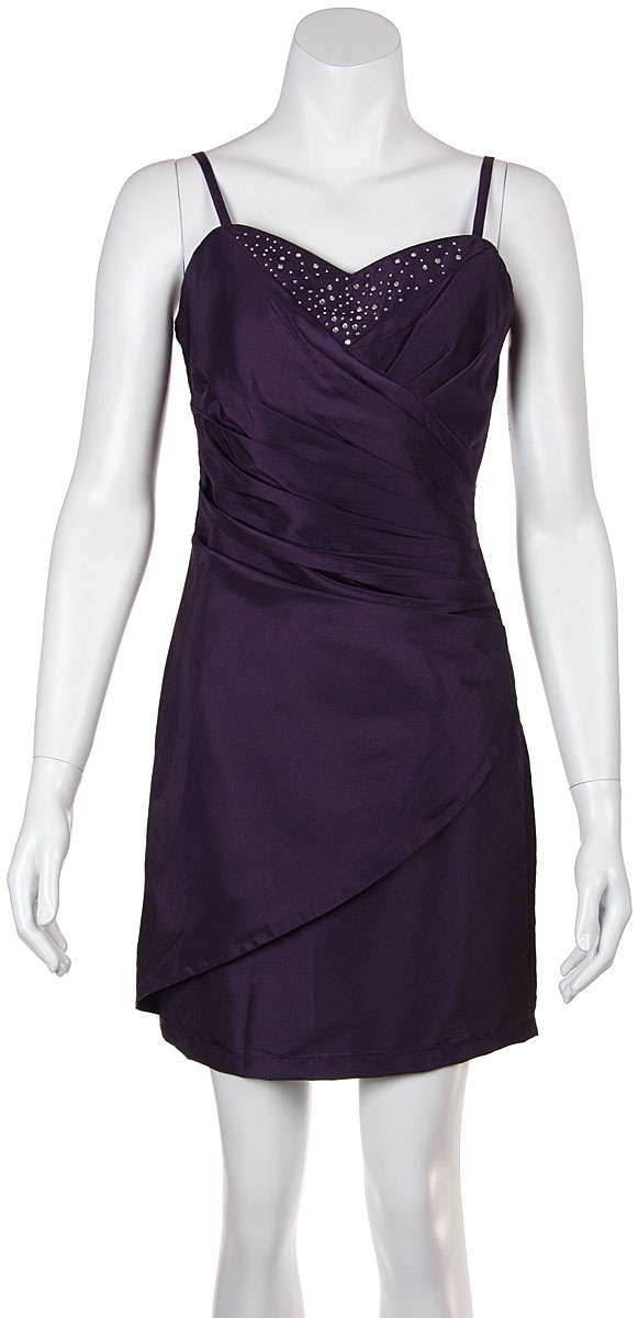 Bejeweled Bodice Wrap Around Party Dress