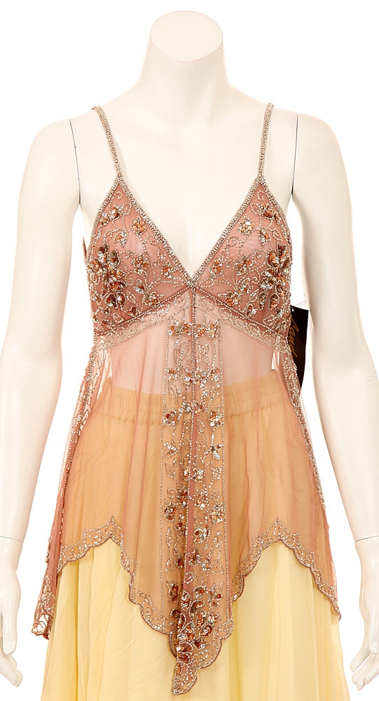 V-cut Spaghetti Strapped Dazzling Top