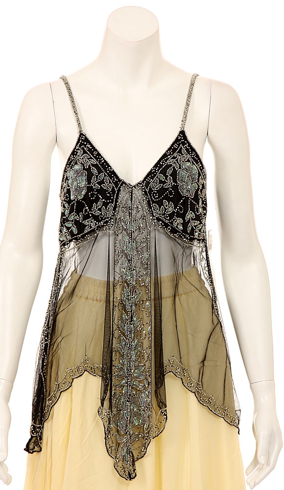 Spaghetti Strapped Gleamed Sheer Top