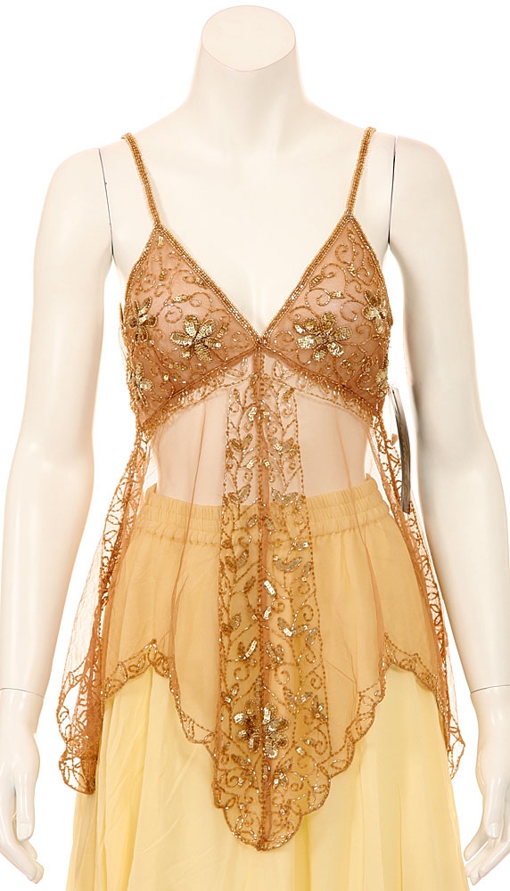 Spaghetti Strapped Luminous Sequined Top