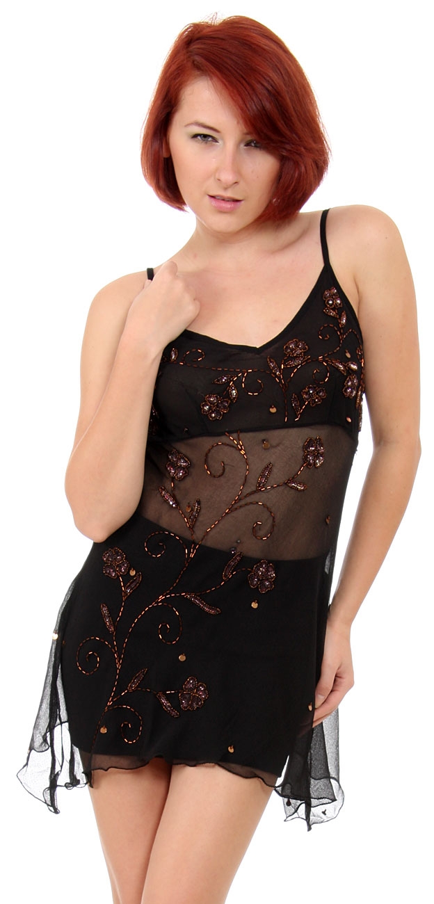 Embellished Spaghetti Long Top
