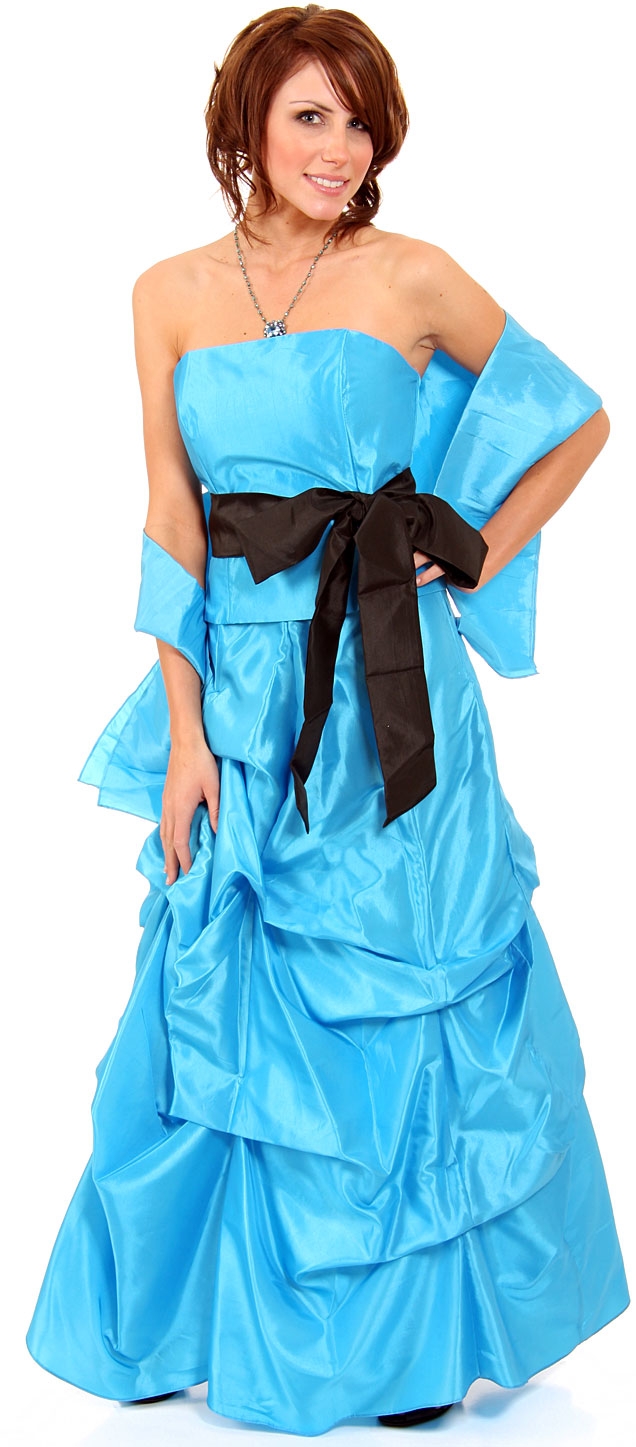 Strapless Quinceanera Dress with Removable Side Bow