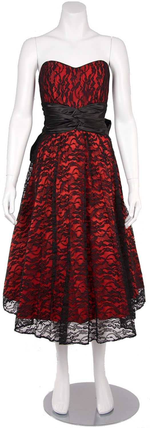 Classic Floral Print Lace Formal Dress