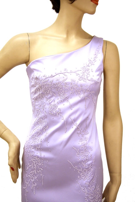 One Shoulder Prom Dress — in close up